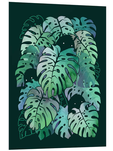 Foam board print Monstera Monsters