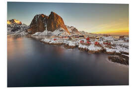 Foam board print Hamnoy at sunrise