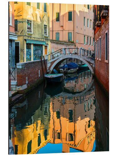 Aluminium print Colorful alleys of Venice