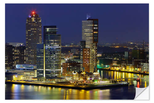 Naklejka na ścianę Skyline Wilhelminapier Rotterdam