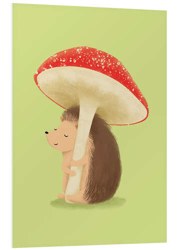 PVC-taulu Hedgehog with mushroom