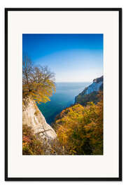 Gerahmter Kunstdruck Blick vom Königsstuhl auf Rügen