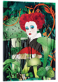Tableau en verre acrylique Reine Rouge, Alice au pays des merveilles