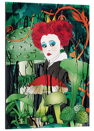 Tableau en aluminium Reine Rouge, Alice au pays des merveilles