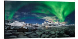 Stampa su alluminio Aurora boreale, Lofoten