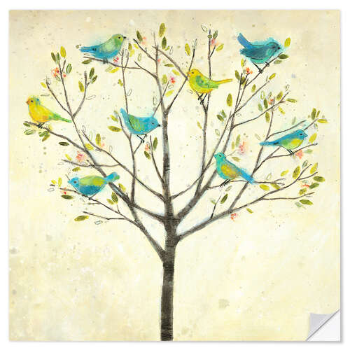 Wall sticker Spring tree with birds