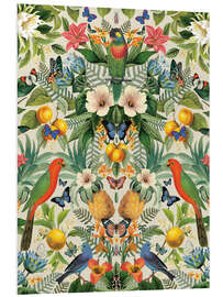 Foam board print Tropical parrots