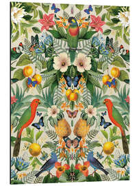 Magnettafel Tropische Papageien