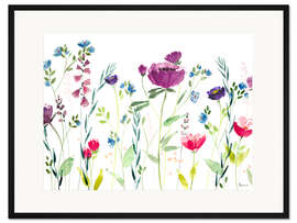 Gerahmter Kunstdruck Wildblumen