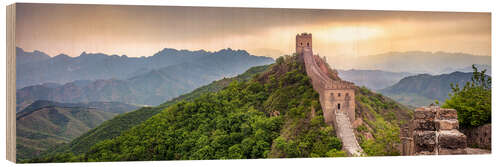 Wood print Great Wall of China