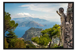 Gerahmter Kunstdruck Ausblick auf Capri