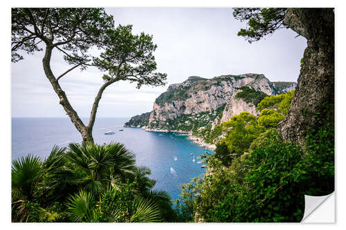 Naklejka na ścianę Coast of Capri, Italy