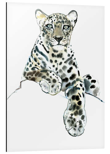 Aluminium print Leopard on observation post