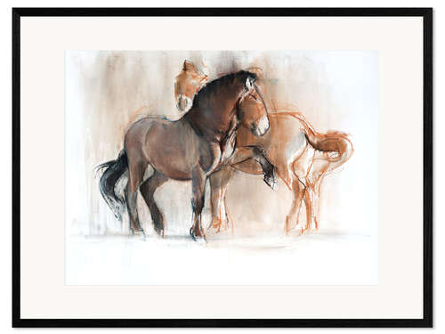 Framed art print Two horses