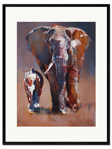 Framed art print Mother and Calf