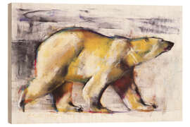 Quadro de madeira Urso polar