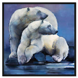 Gerahmter Kunstdruck Mondbären