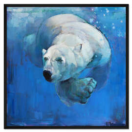 Gerahmter Kunstdruck Tiefblau