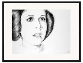 Gerahmter Kunstdruck Carrie Fisher