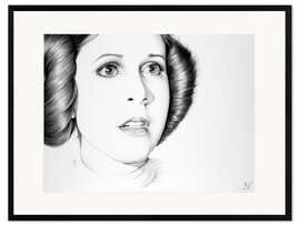 Impression artistique encadrée Carrie Fisher