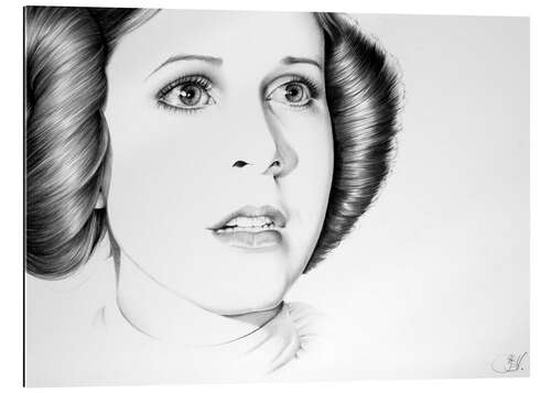 Quadro em plexi-alumínio Carrie Fisher