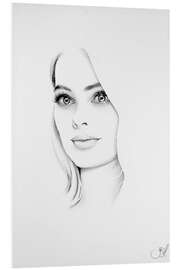 Foam board print Margot Robbie