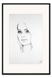 Gerahmter Kunstdruck Margot Robbie