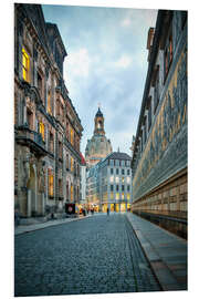 Print på skumplade Prince Railway Dresden med Frauenkirche