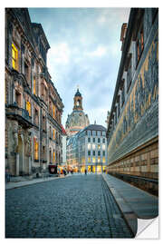 Selvklebende plakat Prince Railway Dresden med Frauenkirche