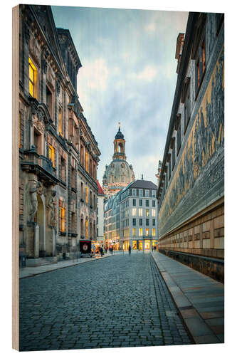 Trätavla Prince Railway Dresden med Frauenkirche