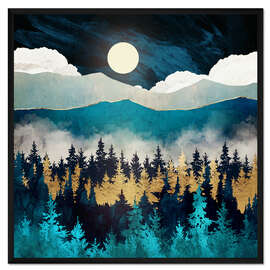 Gerahmter Kunstdruck Abendliche Nebellandschaft