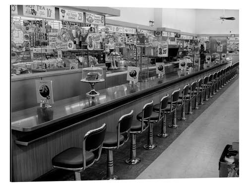 Aluminiumsbilde Vintage cafeteria design