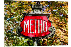 Stampa su plexi-alluminio La metropolitana firma dentro Parigi, Francia
