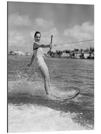 Magnettafel Wasserski in den 50ern