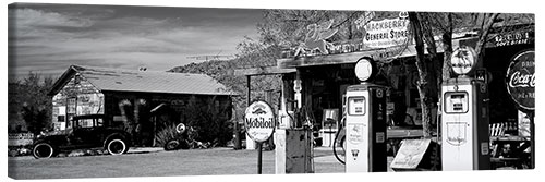 Canvas print Benzinestation op Route 66, Hackenberry, VS.