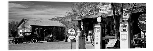 Foam board print Gas station on Route 66, Hackenberry, USA