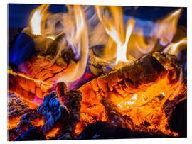 Acrylic print Crackling fire