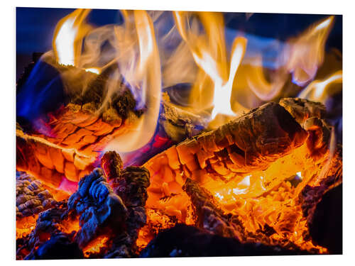 Foam board print Crackling fire