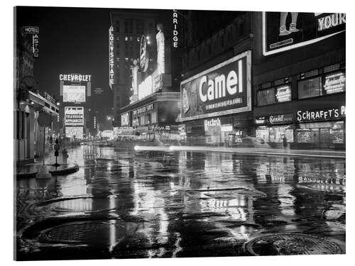 Acrylglasbild Regen auf dem Times Square in New York