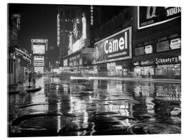 Akrylglastavla  Regn på Times Square i New York