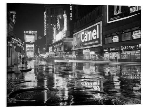 Cuadro de PVC Lluvia en Times Square en Nueva York