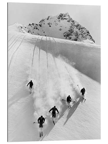 Gallery print Vintage downhill race in the swiss alps