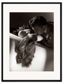 Gerahmter Kunstdruck Vintage Kuss