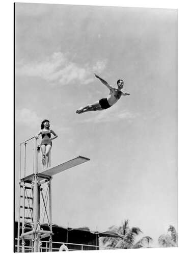 Aluminium print Vintage Diver