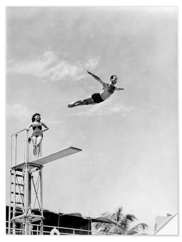 Naklejka na ścianę Vintage dive-skipper