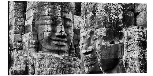 Alubild Steingesichter im Bayon Tempel, Kambodscha