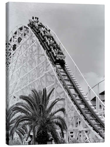 Canvas print Vintage roller coaster