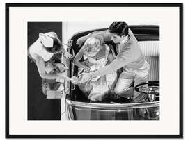 Gerahmter Kunstdruck Pärchen am Drive-In