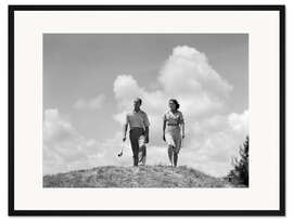 Gerahmter Kunstdruck Golfspiel am Wochenende