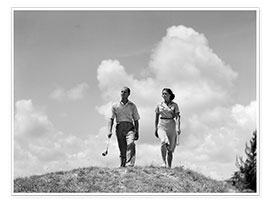 Poster  Golfspel in het weekend